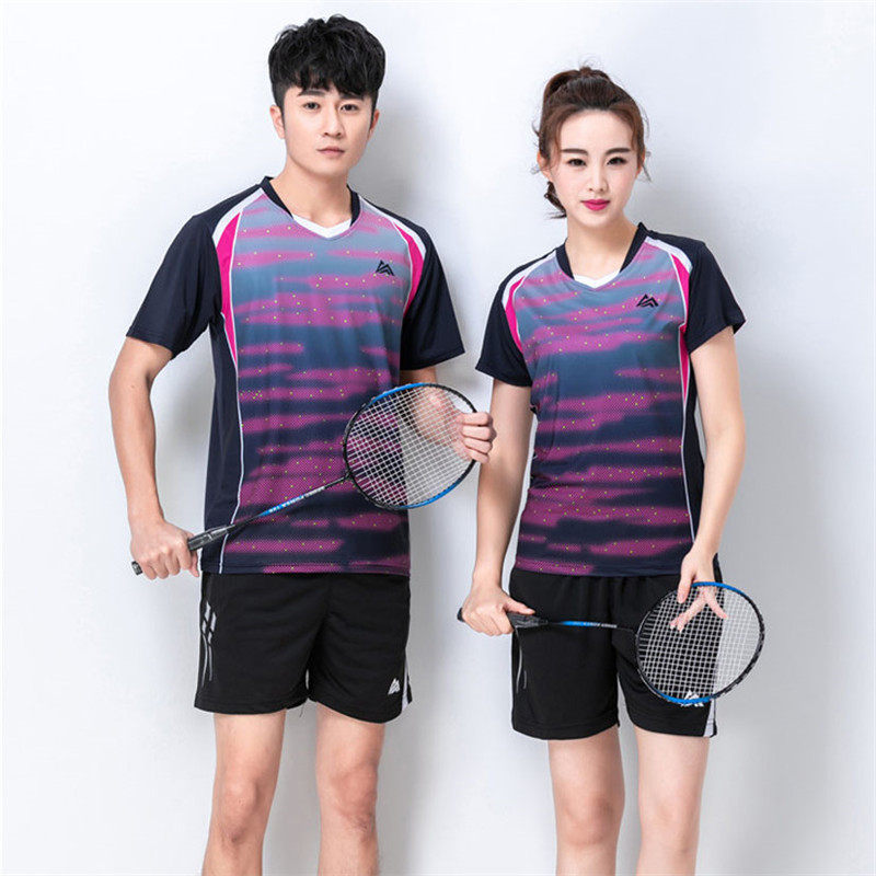 羽毛球服运动套装男女修身速干
