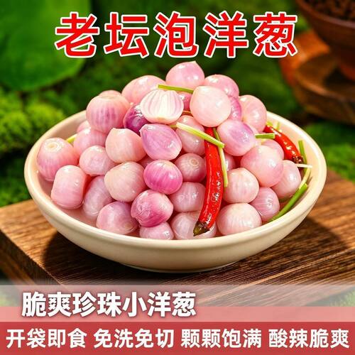 泡珍珠小洋葱新货老坛泡菜腌制正宗酸辣不甜新鲜珍珠洋葱速食菜
