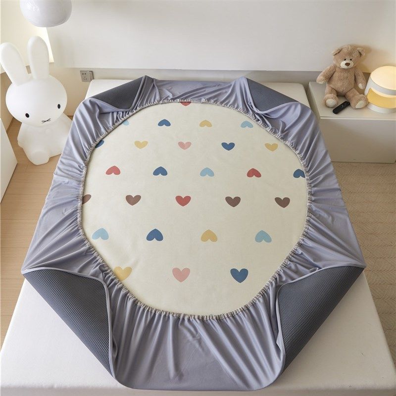 轻奢刺绣款床笠式养生席高端可机洗冰丝席三件套加厚折叠式席子,床上用品,冰丝席,淘宝优惠券,粉丝福利购,淘宝优惠卷