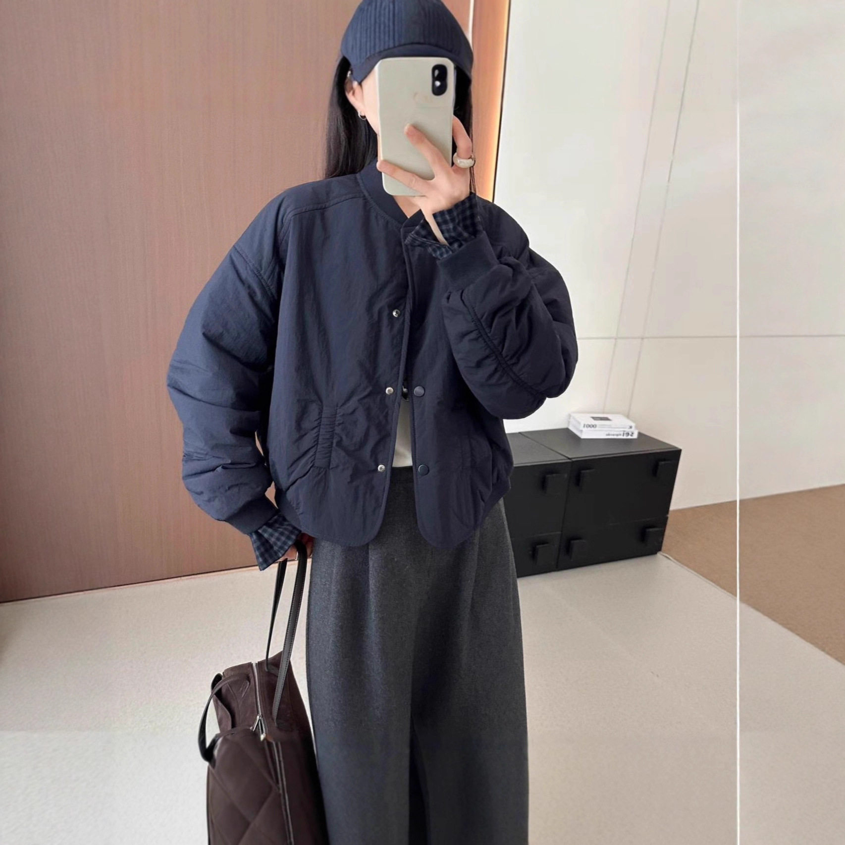 气质韩版立领棉衣外套女秋冬新款夹棉宽松小个子棉服棒球服女百搭