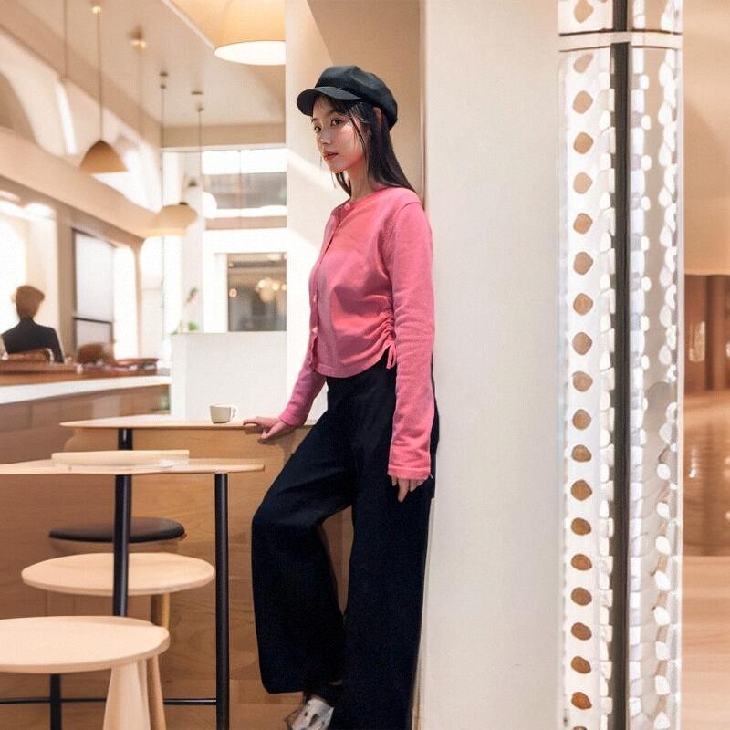 徐梦洁同款针织衫显瘦显白毛衣开衫春秋长袖温柔黑色百搭外套上衣,女装/女士精品,毛针织衫,淘宝优惠券,粉丝福利购,淘宝优惠卷