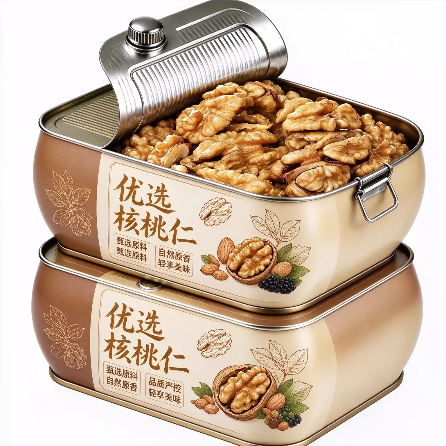 农科院新疆新核桃仁罐装薄皮无添加烘焙坚果下午茶零食官方旗舰店