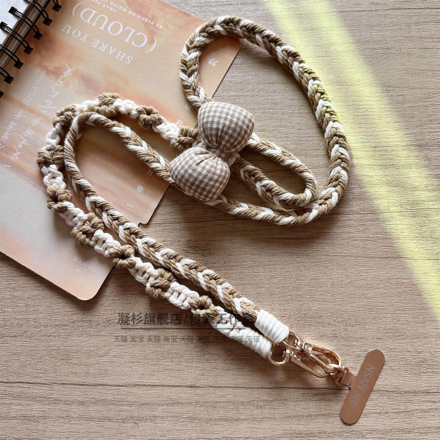 蝴蝶结手机挂绳斜挎可背双扣夹片手工编织防丢宽带结实耐用中式新款长款超好看高级感原创多功能户外文艺相机,3C数码配件,手机挂件/手机链,淘宝优惠券,粉丝福利购,淘宝优惠卷