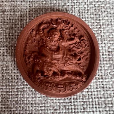 手工制作 多杰佐烈（护身擦擦 嘎乌擦擦）  陶土烧制擦擦 小佛像