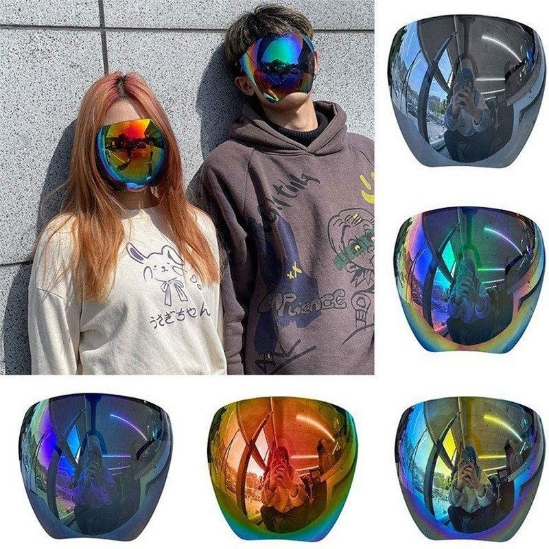 面具神秘感社恐男女防晒银色反光脸罩太空科技怪诞机能面罩全脸潮
