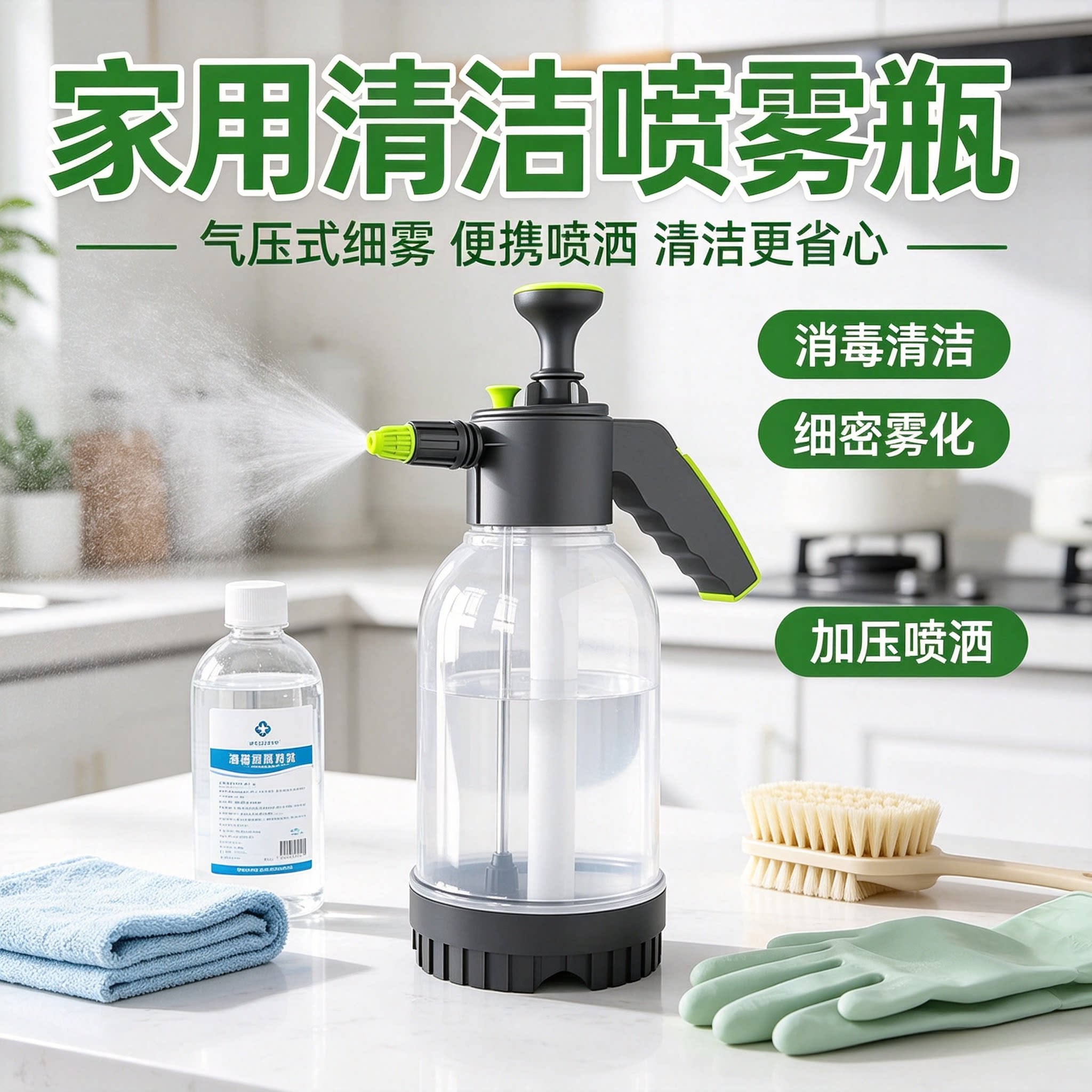 医用小喷壶气压式家用便携喷头高档喷水壶浇水养花喷雾瓶洗车清洁