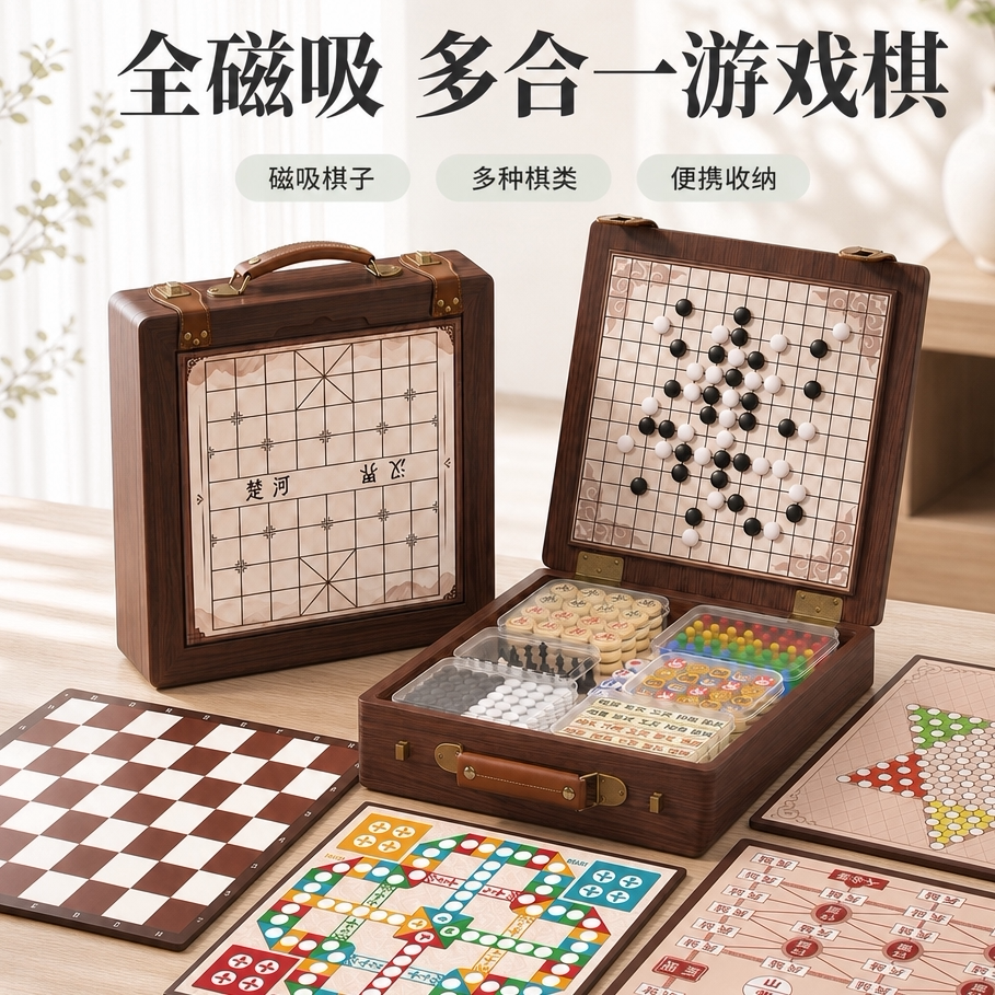儿童41合一多功能磁吸益智棋盘
