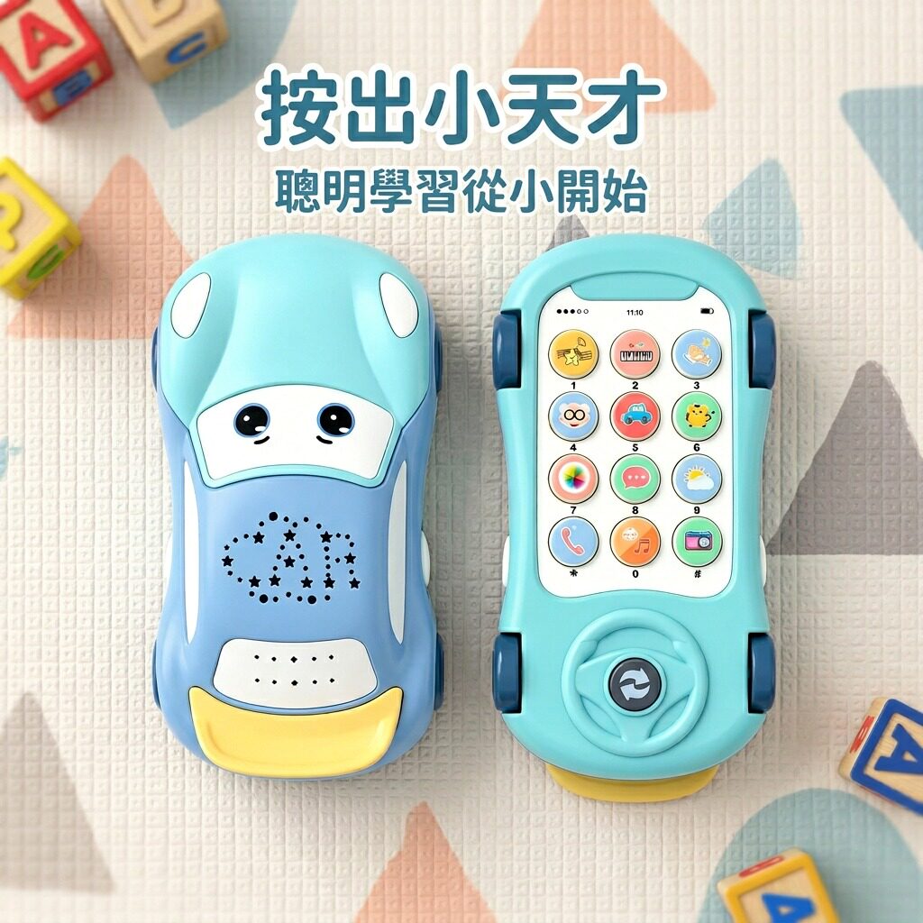 儿童仿真手机按键发声玩具可啃咬图片