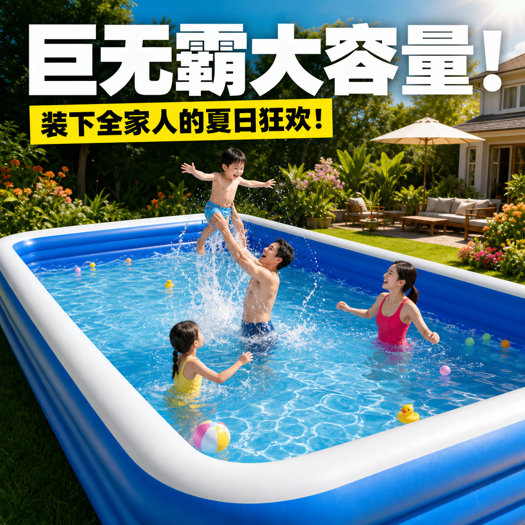 充气游泳池宝宝家庭大型室内便携式玩水气垫蓄水设备大人移动洗澡