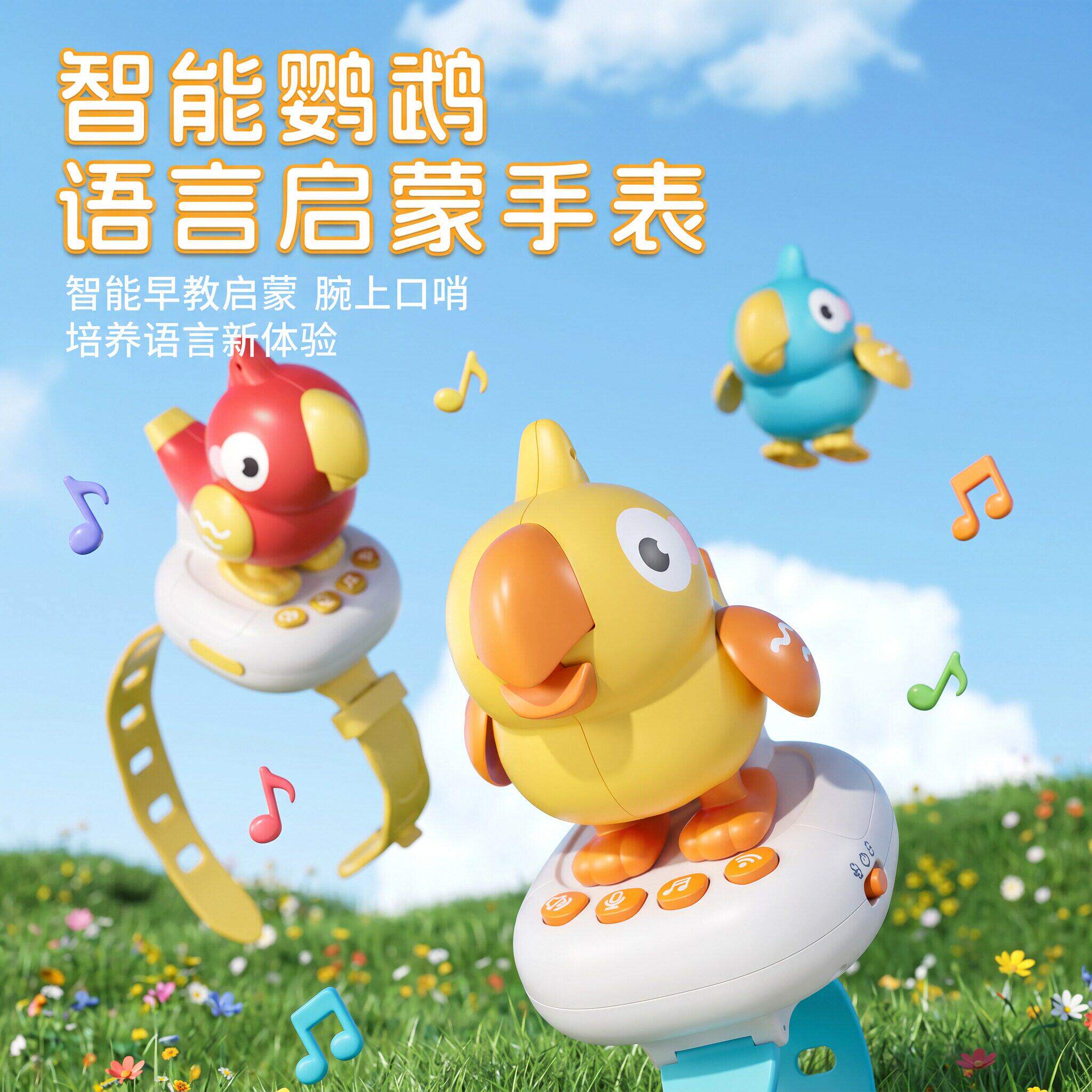 智能鹦鹉宝宝语言启蒙手表