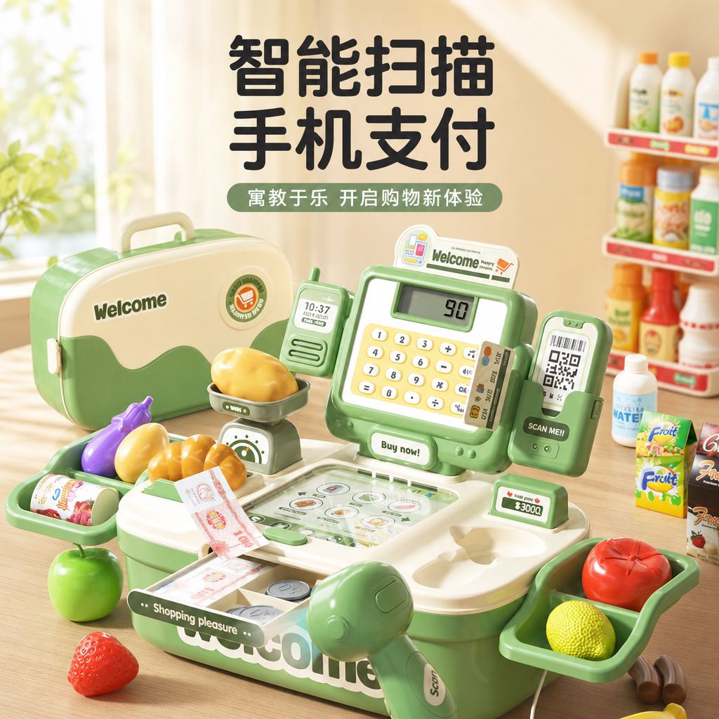 网红爆款便利店超市收银机玩具
