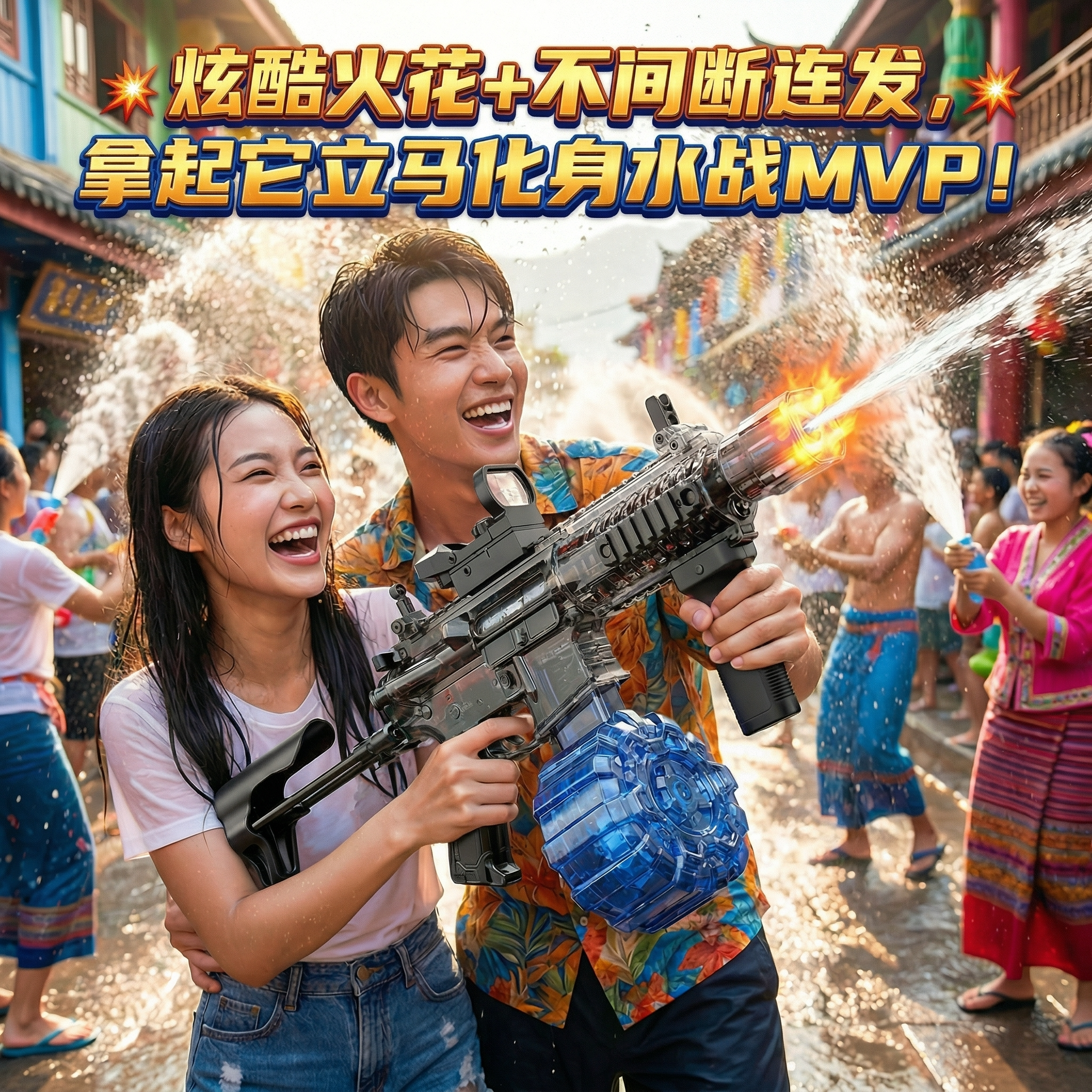 电动水枪玩具男女孩高压强力射程远大容量连发黑科技ARP92026新款