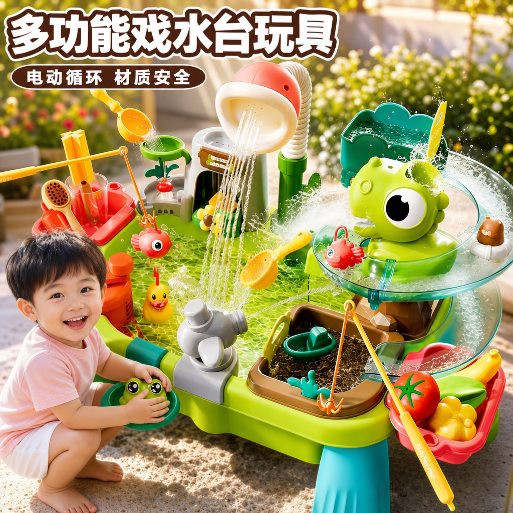 儿童水上乐园仿真洗碗机循环出水