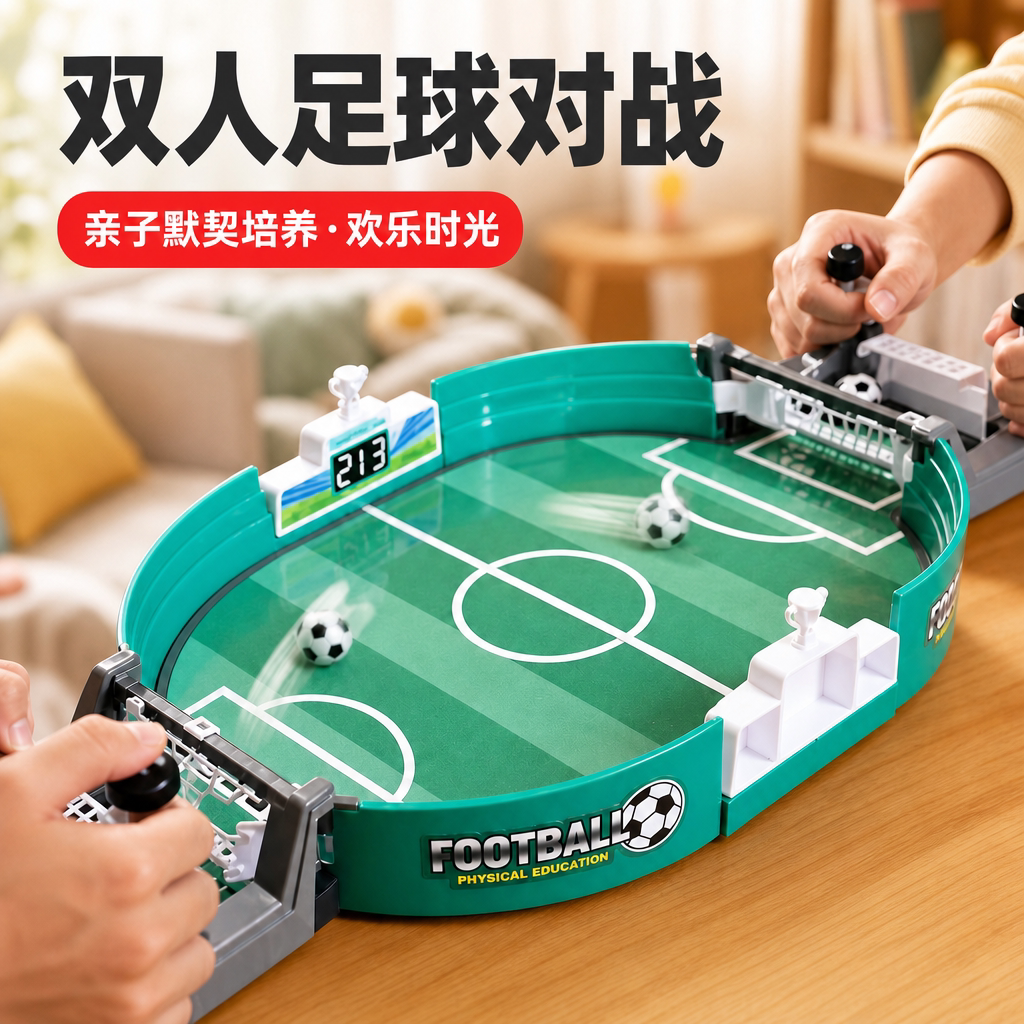 儿童桌上足球双人对战益智互动