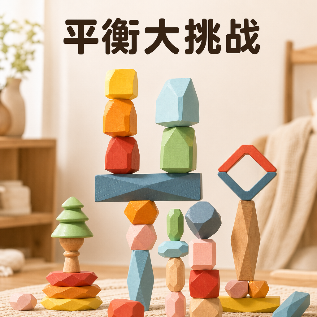 儿童木质平衡叠叠乐益智桌游