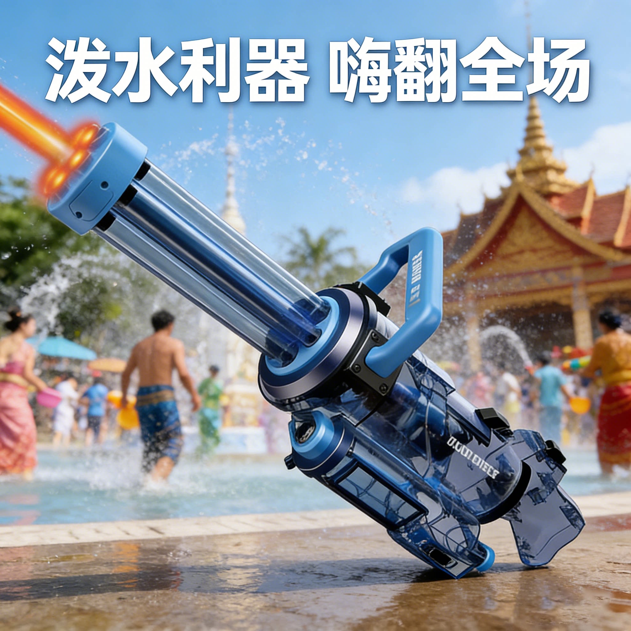 加特林电动水枪儿童玩具漂流