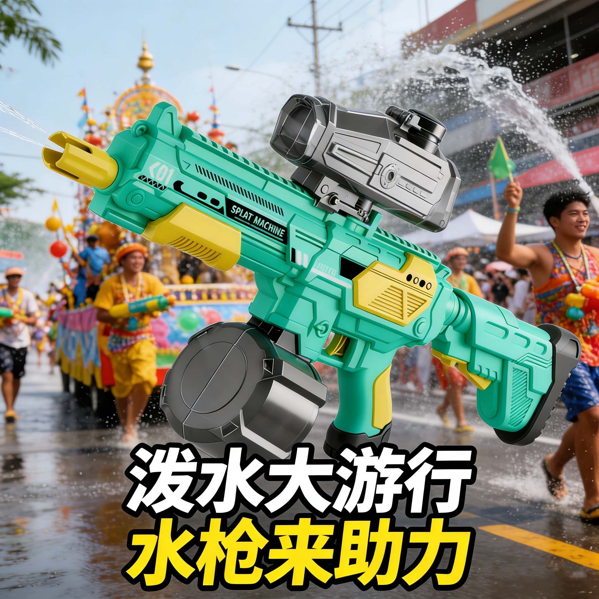 手自一体水枪超大容量儿童玩具