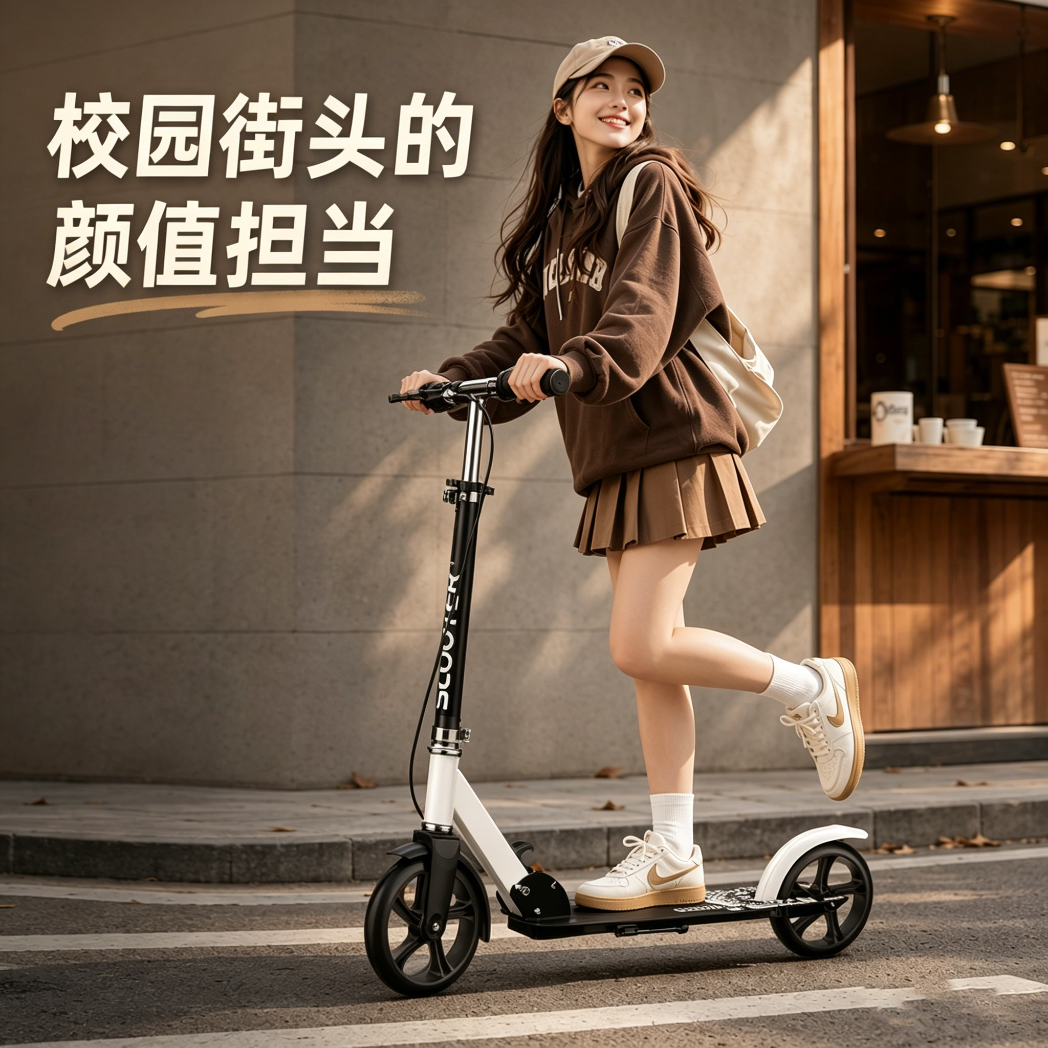 滑板车成人两轮平衡多功能滑轮2026新款大人旅游代步神器上班专用