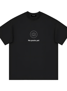 2026美式复古简约相机icon潮流男女情侣短袖t恤半袖上衣重磅纯棉