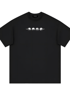 26SS手绘涂鸦珍珠印花短袖T恤 重磅纯棉法式复古 大码宽松休闲tee