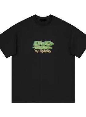 orisafour美式复古重磅纯棉短袖t恤百搭宽松休闲印花情侣小众上衣