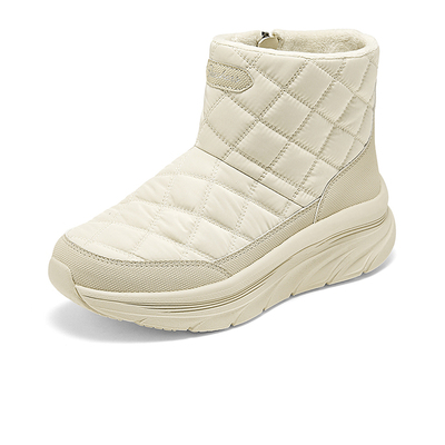 Skechers斯凯奇2025新款冬季女鞋厚底轻盈缓震雪地靴保暖高帮靴子