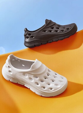 斯凯奇2026春季男士泡泡鞋轻质透气男鞋日常时尚搭配凉拖鞋243240