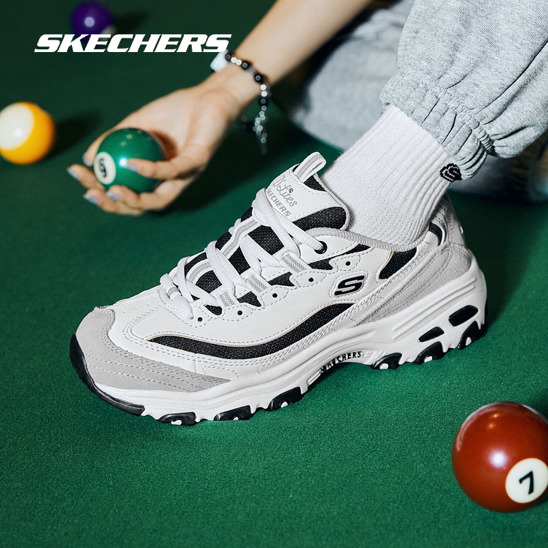 Skechers斯凯奇女同款经典复古百搭情侣老爹鞋舒适厚底运动鞋子