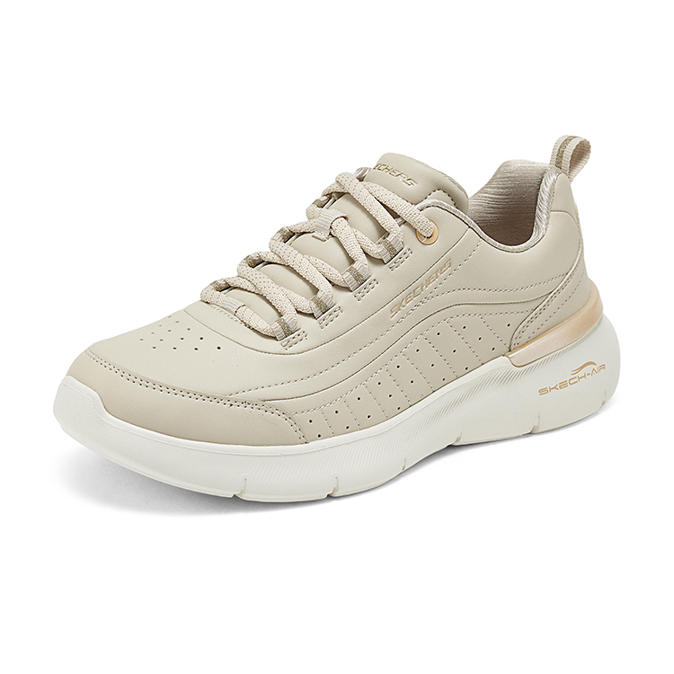 Skechers斯凯奇夏季女厚底缓震跑步鞋休闲运动舒适健步鞋时尚透气