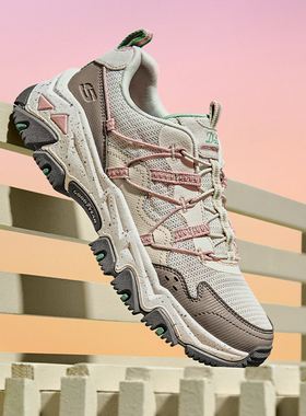 斯凯奇云屿男女款厚底减震一脚蹬老爹鞋休闲运动鞋轻质减震户外鞋