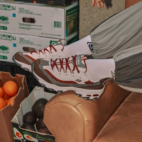 Skechers奶茶熊黑糖烤奶老爹鞋子