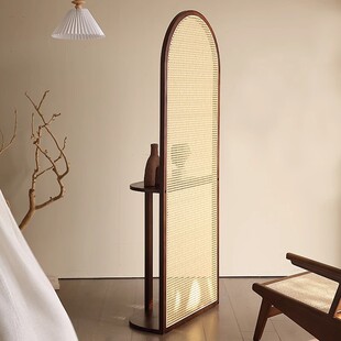 屏风隔断客厅2025新款入户正对门实木屏风玄关穿堂煞化解屏风藤编