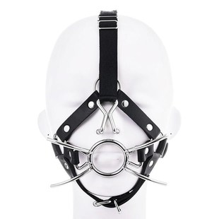 Gag Leather Porn Soft Hook Nose Mask Head Fetish Bondage