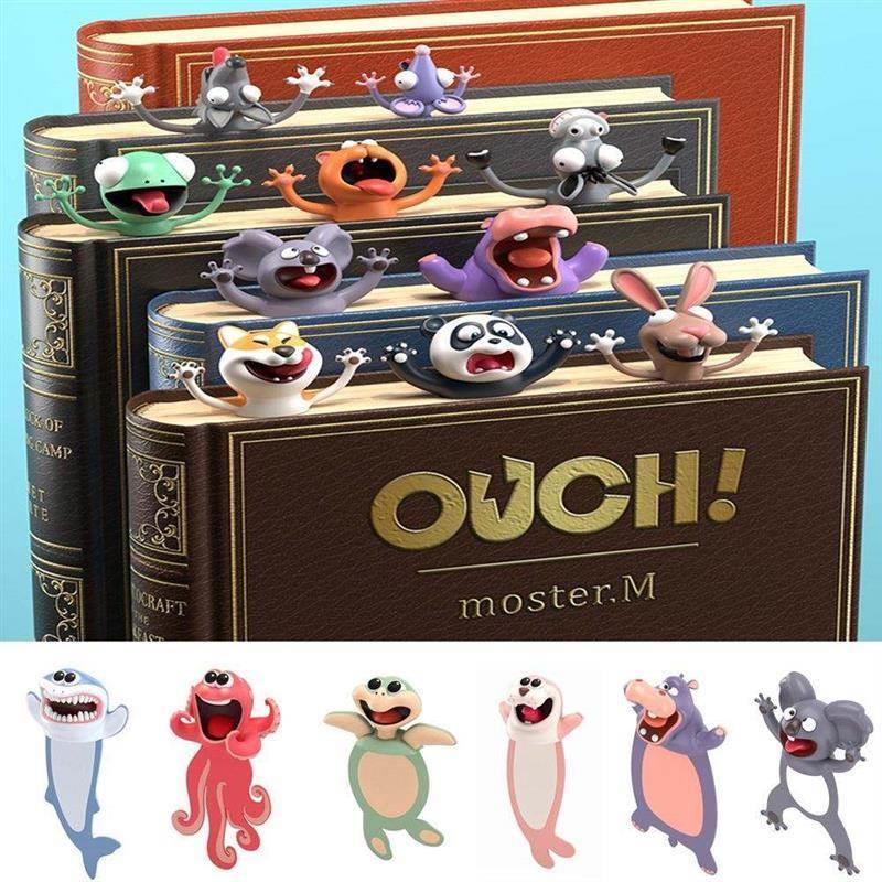 New 3D Cartoon Funny Bookmarks Cute Animal Style Book Marker