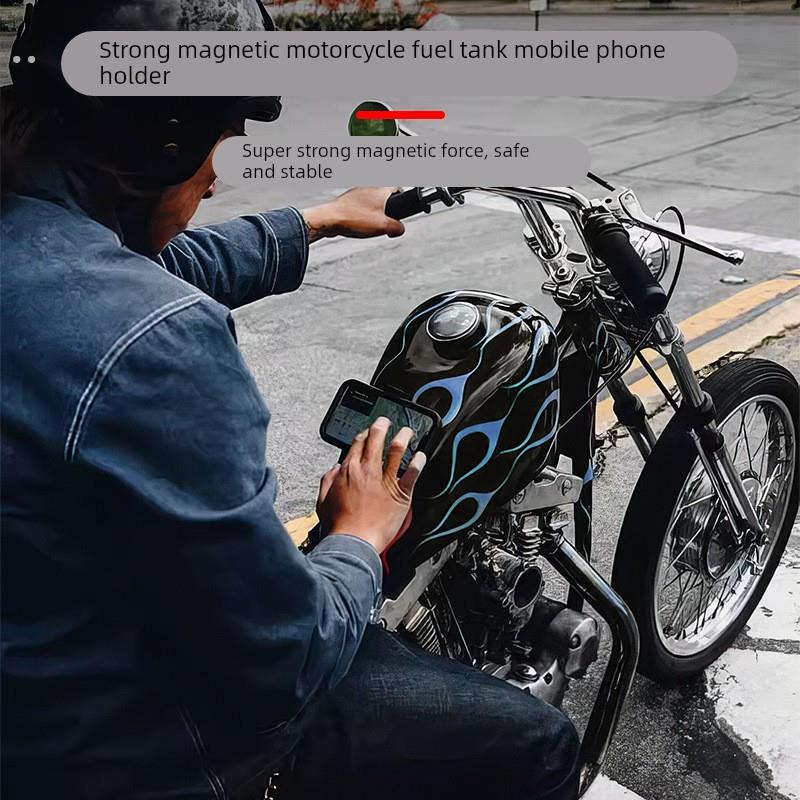 摩托车磁吸手机支架便携机车油箱旅行强力磁吸自拍神器自拍手机夹