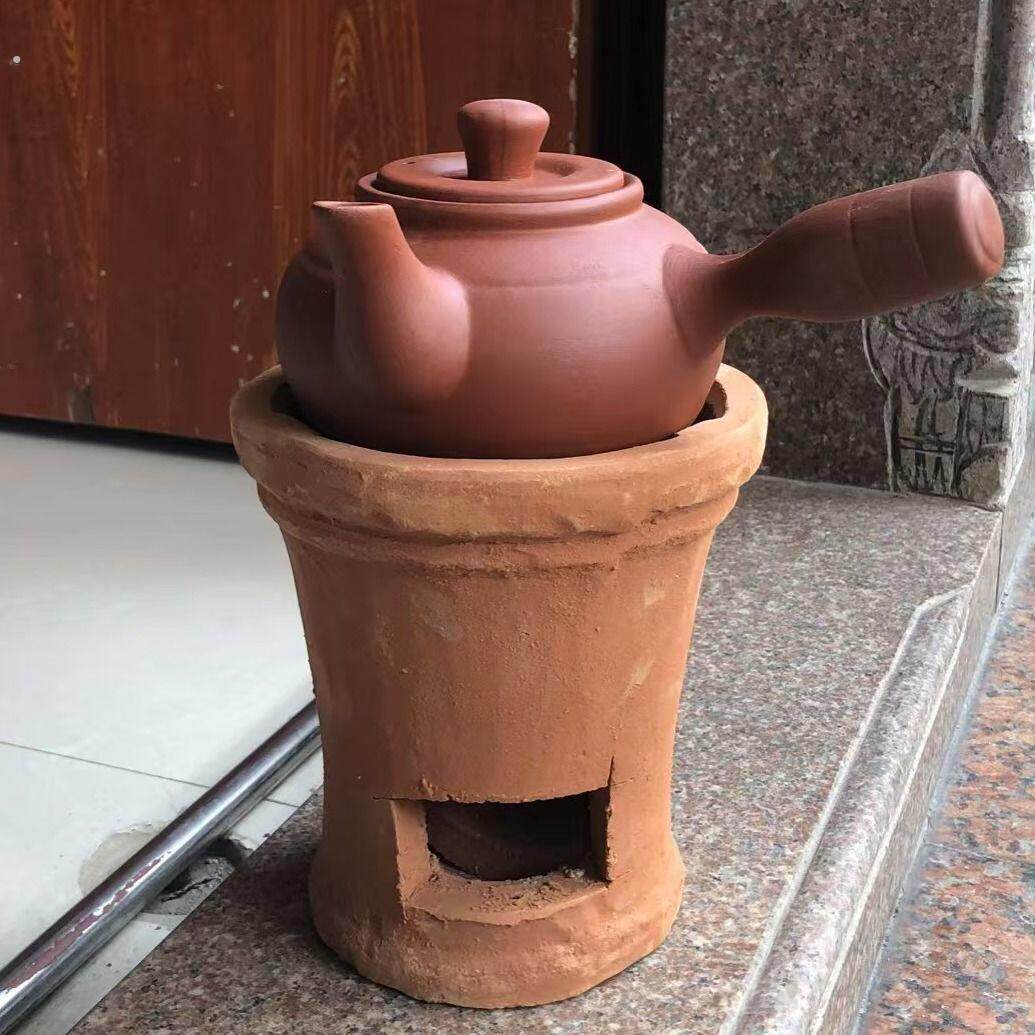 煮茶入宅老式陶土炭炉炭炉红泥围炉煮茶一整套炭炉煲汤土炉子老式