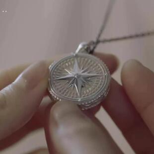 在暴雪时分吴磊林亦扬同款项链指南针吊坠男女情侣潮流情人节礼物