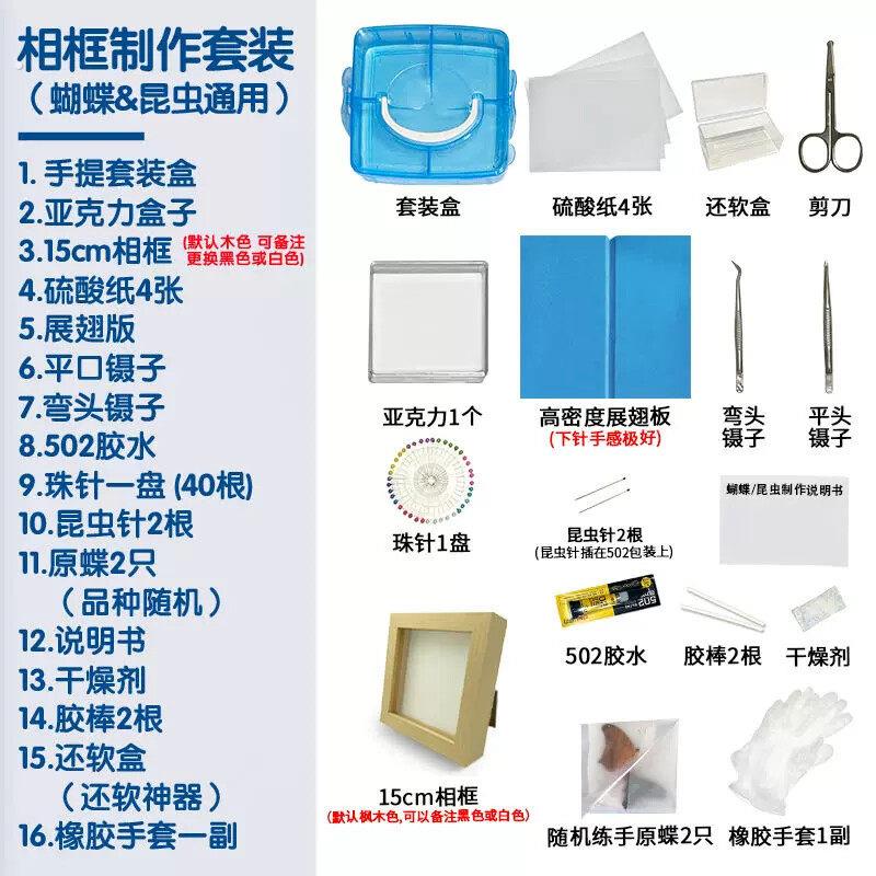 蝴蝶标本制作工具玩转科学实验套装昆虫针展翅板手工材料批量全套