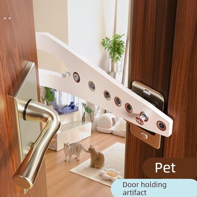 猫门留门缝神器猫咪进出门洞自由进出防止狗狗进入的宠物弹性门锁
