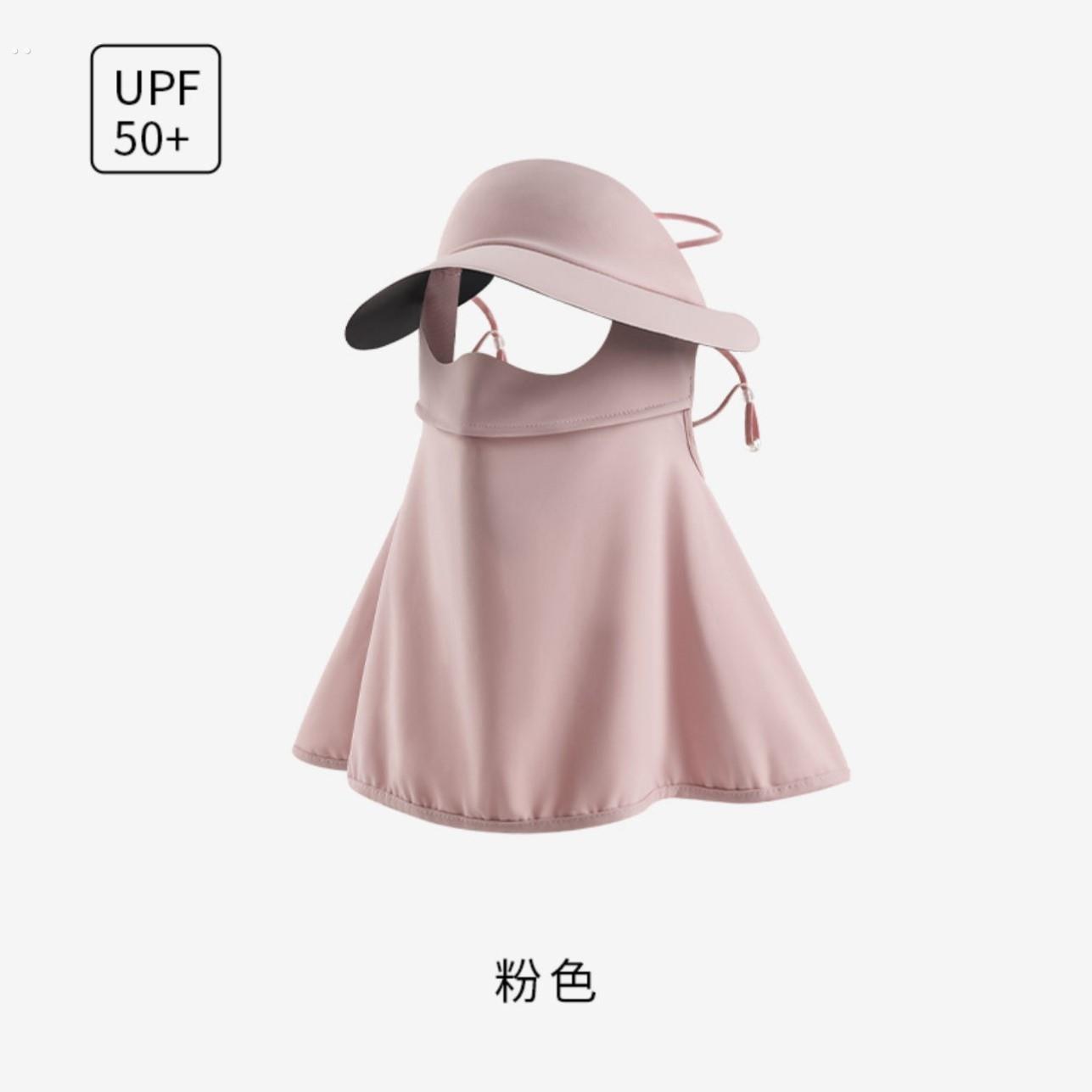 网红爆款遮阳面罩全新升级护颈一体防紫外线黑胶软顶帽檐口罩