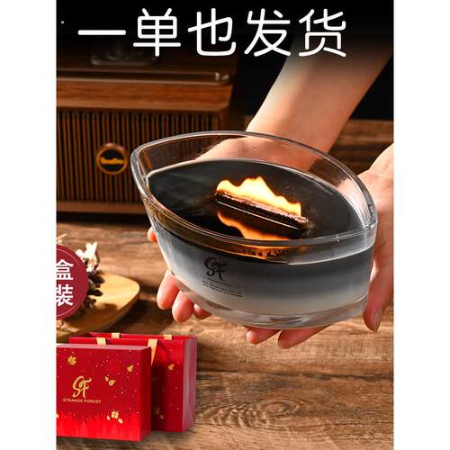 白噪音香薰蜡烛礼盒套装可刻字生日礼物船型高级感伴手礼木芯香氛