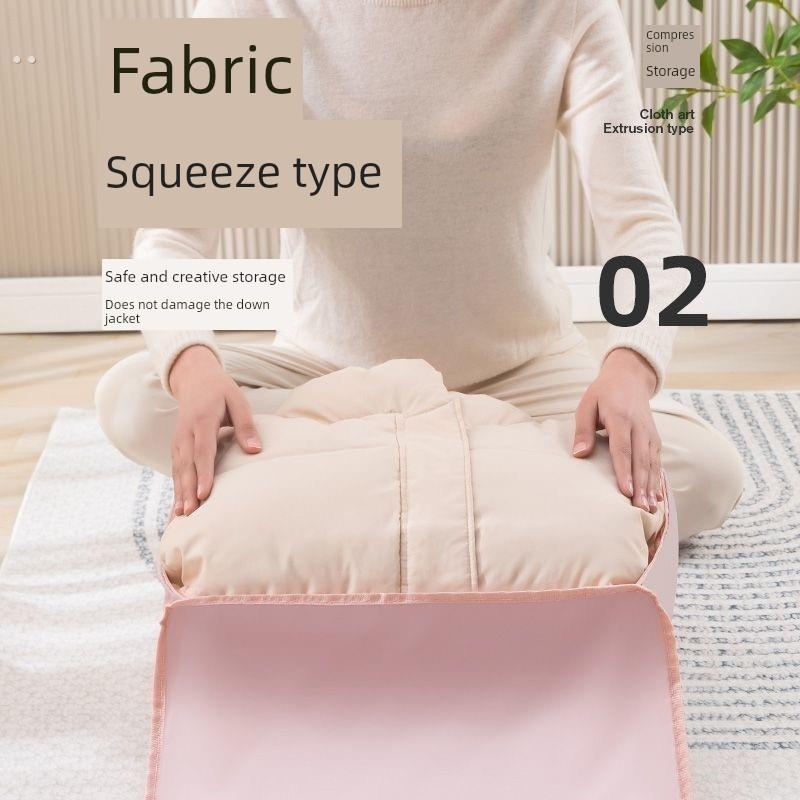 羽绒服收纳袋大容量便携式旅行家用压缩袋手提箱衣服专用棉大衣除