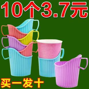 纸杯托加厚杯托一次性环保纸杯托防烫一次性水杯拖杯套茶托底座
