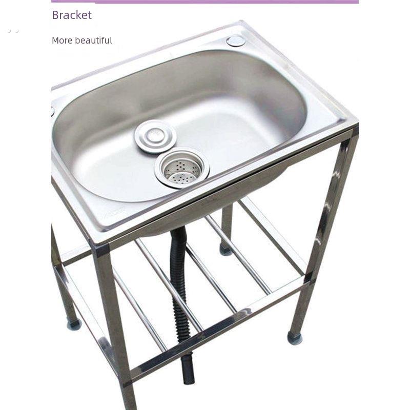 简易脸盆不锈钢脸盆架式浴室脸盆落地式活动水池单脸盆