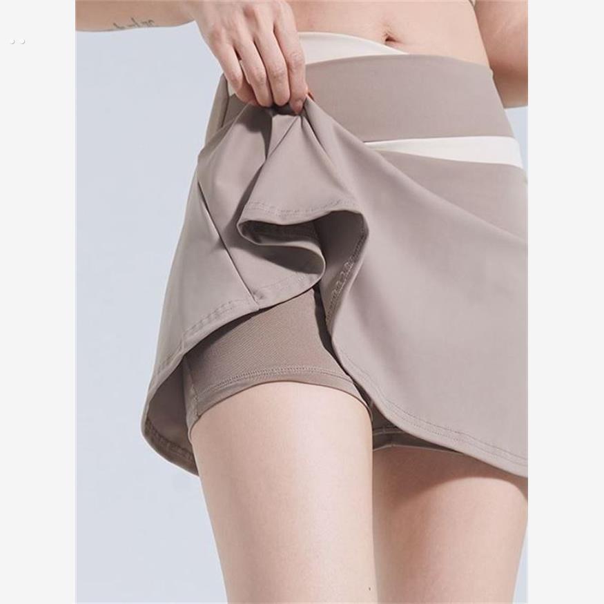 女假两件短裙速干防走光短裤高弹紧身运动裤裙跑步健身