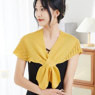 护肩外穿女士专用空调房小披肩女护肩颈新款旗袍外搭针织时尚高档