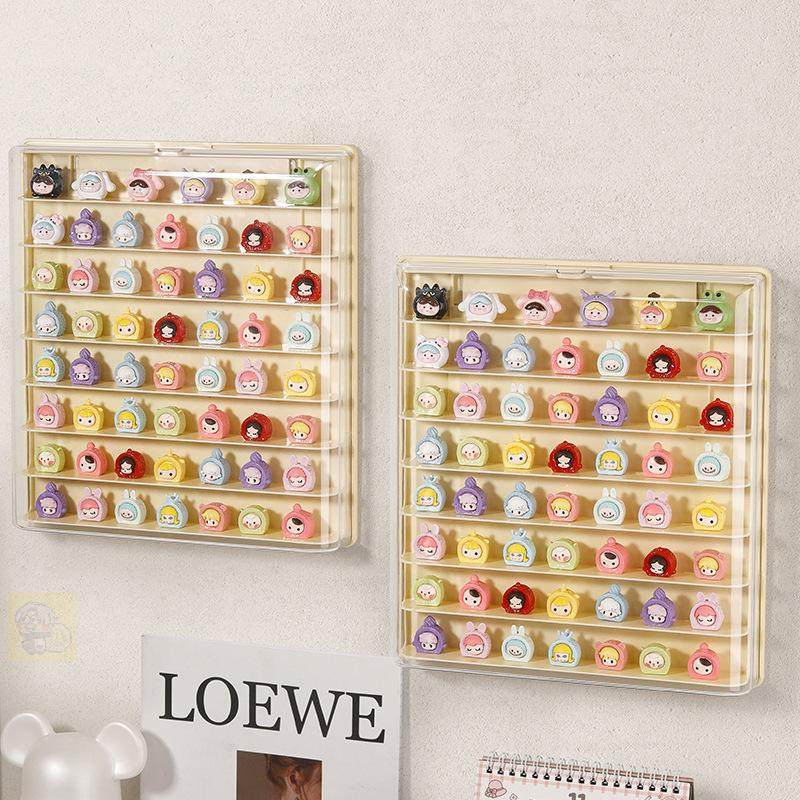萌粒收纳盒萌粒展示盒壁挂式公仔摆件手办防尘展示架立牌小人收纳,收纳整理,桌面收纳盒,淘宝优惠券,粉丝福利购,淘宝优惠卷