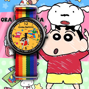 可以带进考场的手表2025蜡笔小新卡通动漫同款轻奢男女学生情侣表