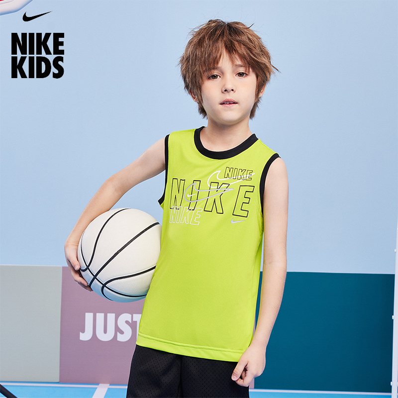 Nike/耐克小童装2024夏季小童休闲上衣吸湿速干男童无袖运动背心
