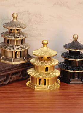 黄铜天坛香炉熏家用室内